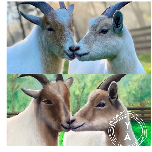 Custom pet portrait, pet memorial, oil painting canvas, dog, cat - Picture 5 of 16